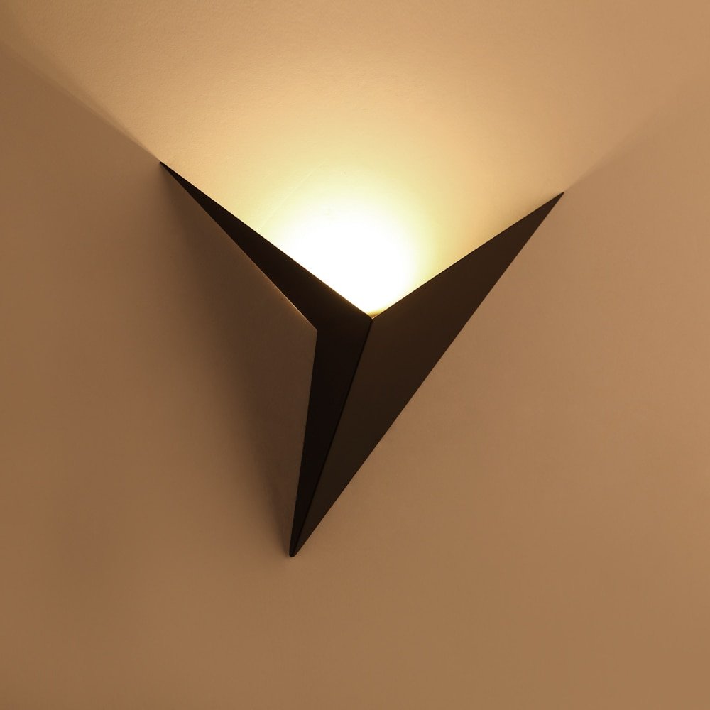 LED Wall light recessed triangle shape - lightgallerydesign