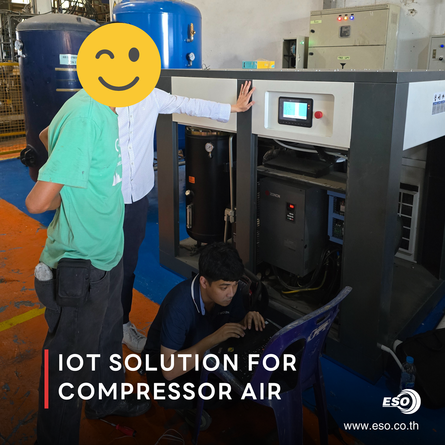 Compressor Iot ระบบ IoT สำหรับระบบอัดอากาศหรือเครื่องปั้มลมสำหรับอุตสาหกรรม
