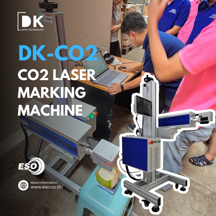 ทีมงาน ESO TECH ติดตั้งและอบรมการใช้งาน CO2 Laser Marking Machine DK-CO2 Series 30W ให้กับลูกค้าที่จังหวัดภูเก็ต