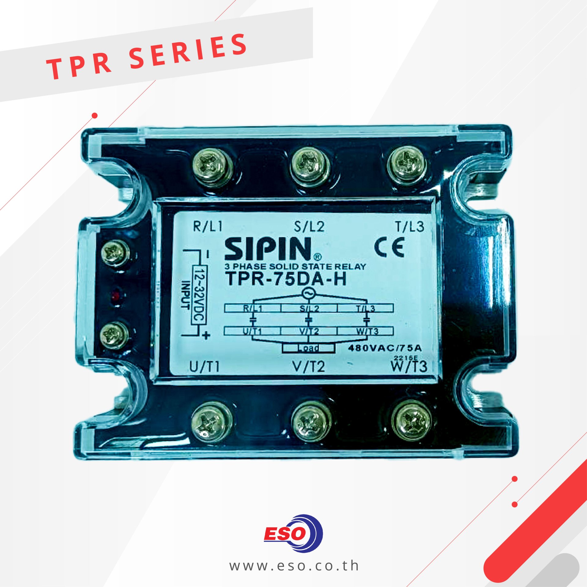 Tpr3 TPR Series 3 Phase Solid State Relay, AC Output(H) , SIPIN