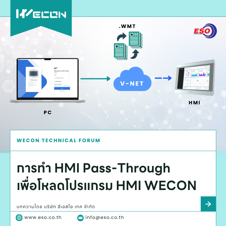 WECON HMI Pass-Through ผ่าน V-NET Cloud