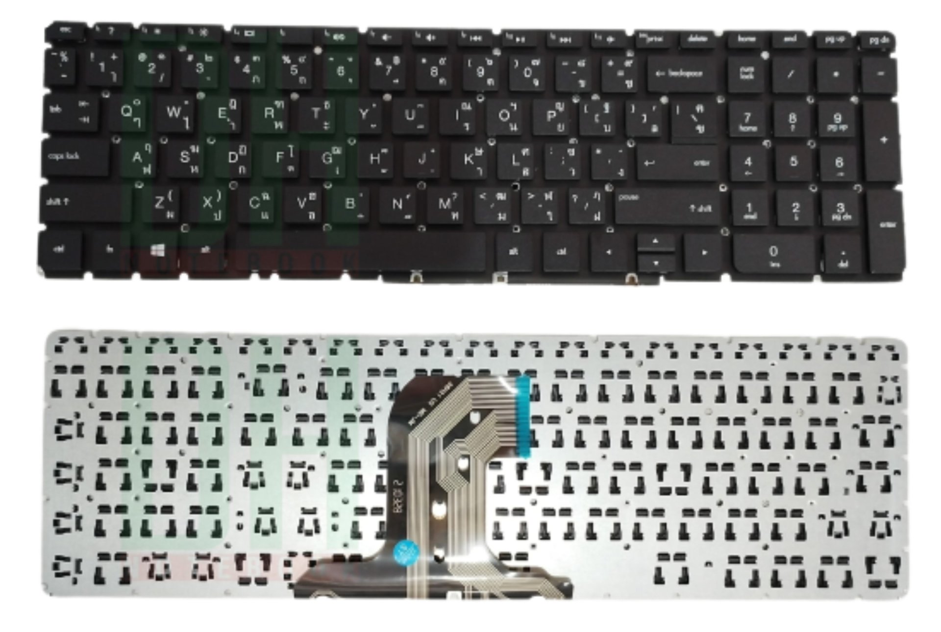 แป้นพิมพ์ คีย์บอร์ดโน๊ตบุ๊ค HP 15-AC, 15-AF, 250 G4, 256 G4, 255 G4, 15-BA, 15-AY Laptop Keyboard
