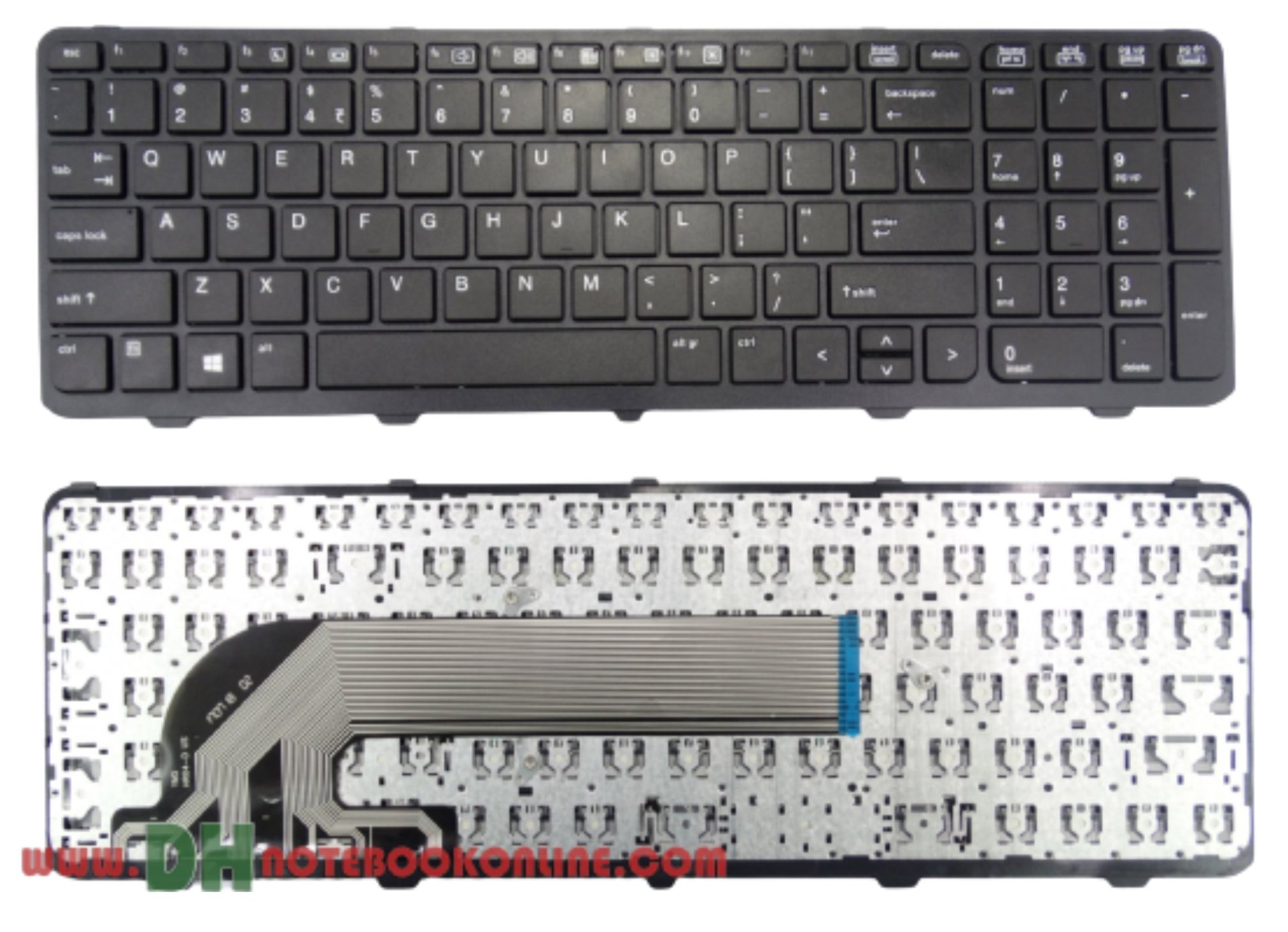 แป้นพิมพ์ คีย์บอร์ดโน๊ตบุ๊ค HP Probook 450 G0, 450 G1, 450 G2, 455 G1, 455 G2 Laptop Keyboard