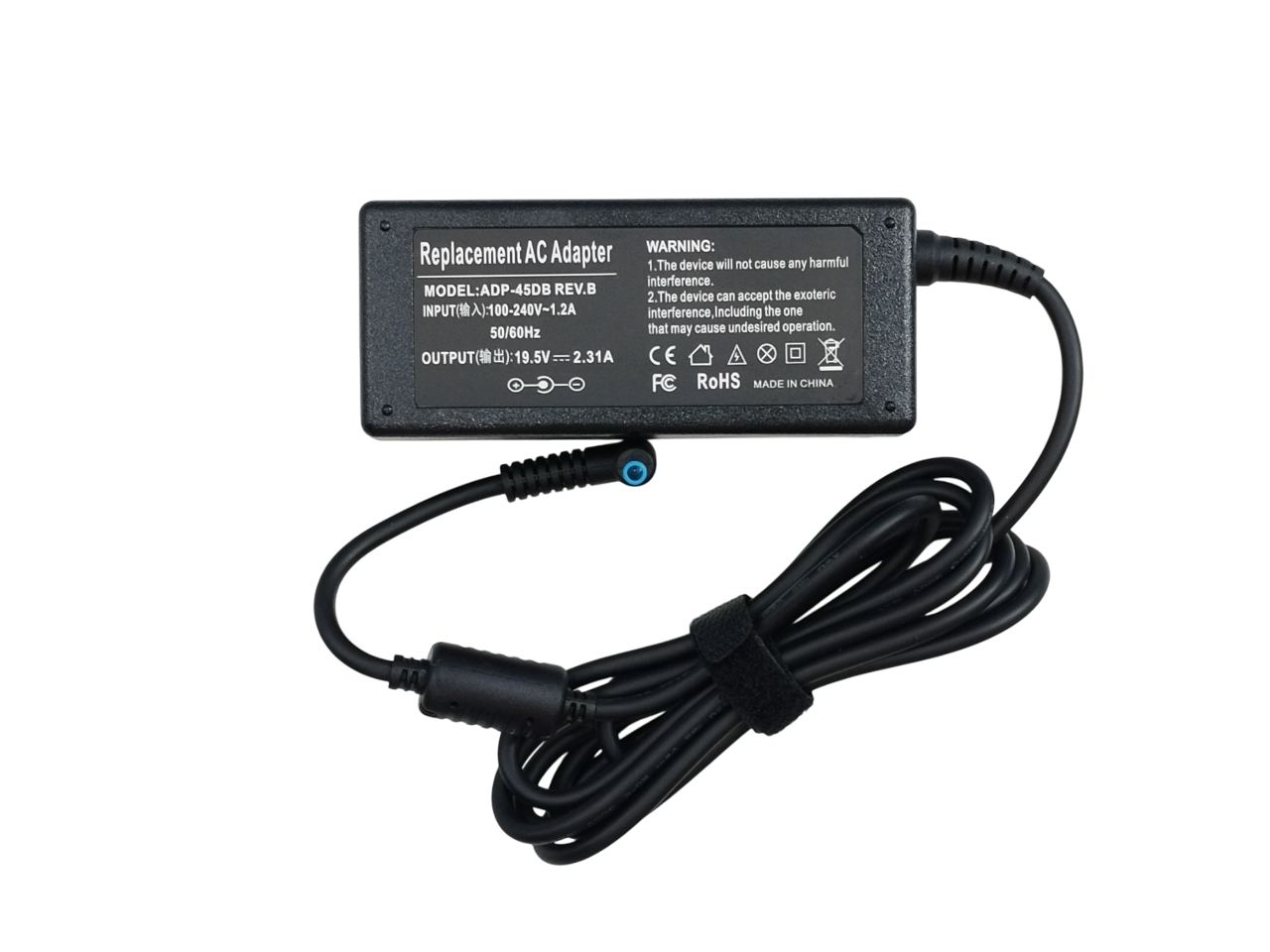 สายชาร์จ Adapter HP 19.5V 2.31A 45W อะไหล่ OEM คุณภาพสูง สำหรับ HP Stream, Pavilion, Envy, Spectre, EliteBook, ProBook, Chromebook หัว 4.5*3.0mm