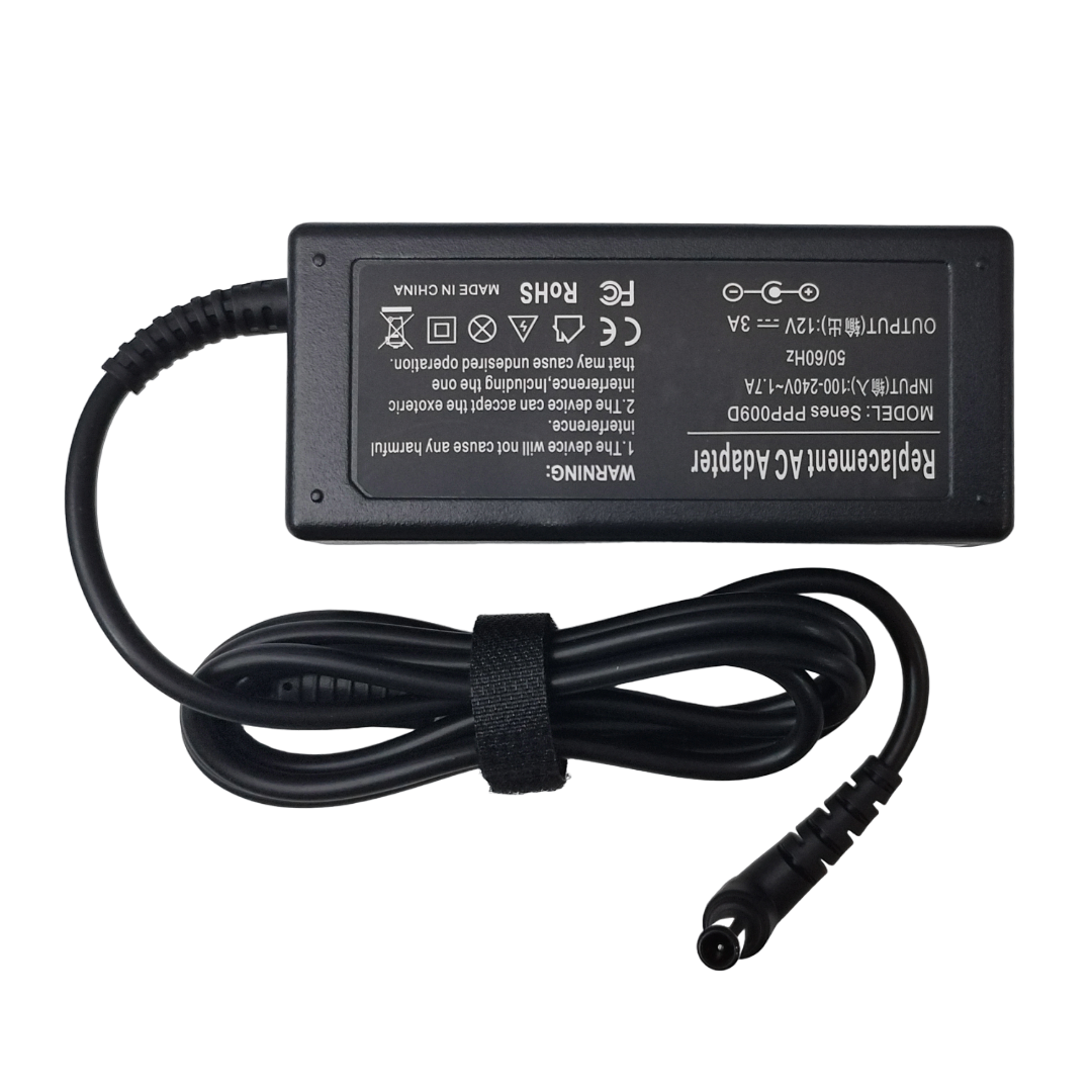 อะแดปเตอร์ ปลั๊กไฟจอ มอนิเตอร์ Dell, Samsung, LG, LCD Monitors Charger Adapter 36W 12V 3A 6.5*4.4mm.