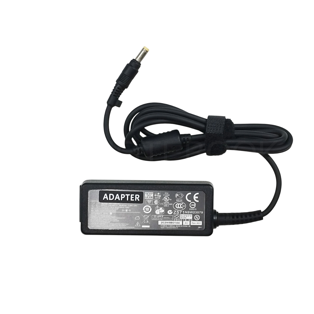 สายชาร์จ Adapter 19V 2.1A 40W หัว 4.8*1.7mm อะไหล่ OEM คุณภาพสูง สำหรับ Acer TRAVEIMATE T4510-G3, Aspire One AO756-4854, Asus Eee PC 1001HA, 1005HA, Clevo W950JU, Novatech N240JU และรุ่นอื่นๆ