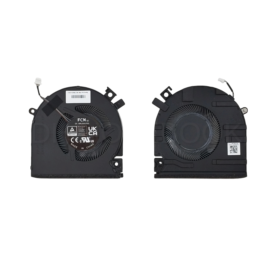 พัดลมระบายความร้อน HP Victus 15-FA 15-FB TPN-Q278 TPN-Q279 (DFS5K22B056737, N13304-001) อะไหล่โน๊ตบุ๊ค CPU GPU Cooling Fan
