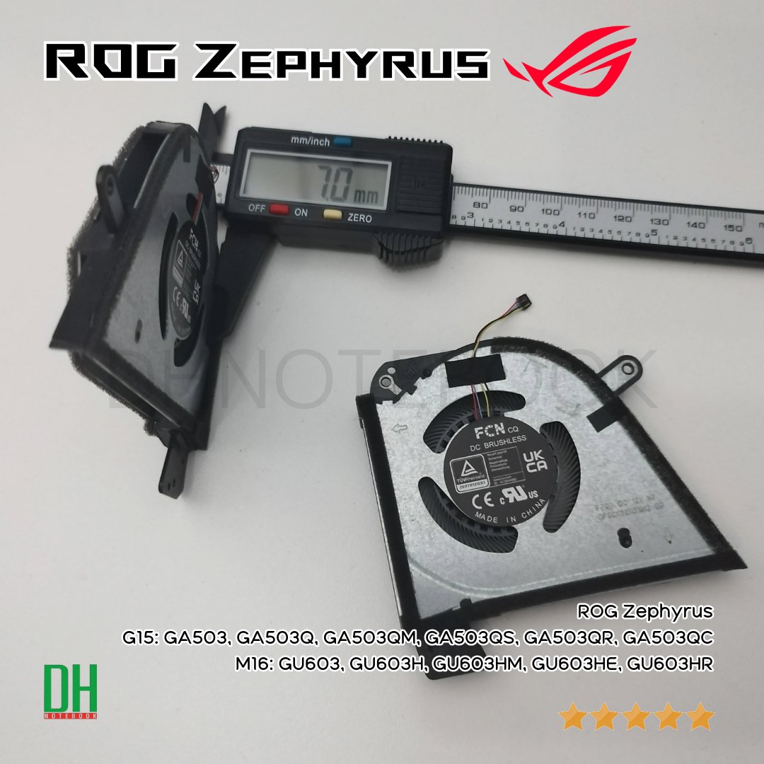 พัดลมระบายความร้อนโน๊ตบุ๊ค ASUS ROG Zephyrus G15 GA503 และ M16 GU603 ...