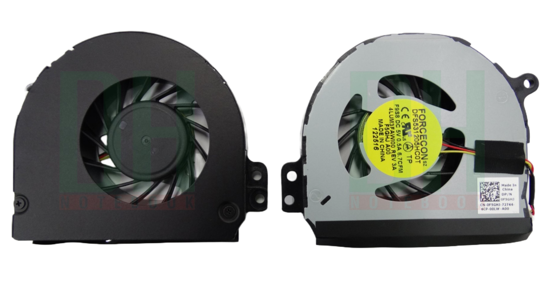 พัดลม โน๊ตบุ๊ค Dell 14R, N4110, N4120, M411R, N4410, V3450, 1564, 1764 Cooling Fan 4BR01FAWI10