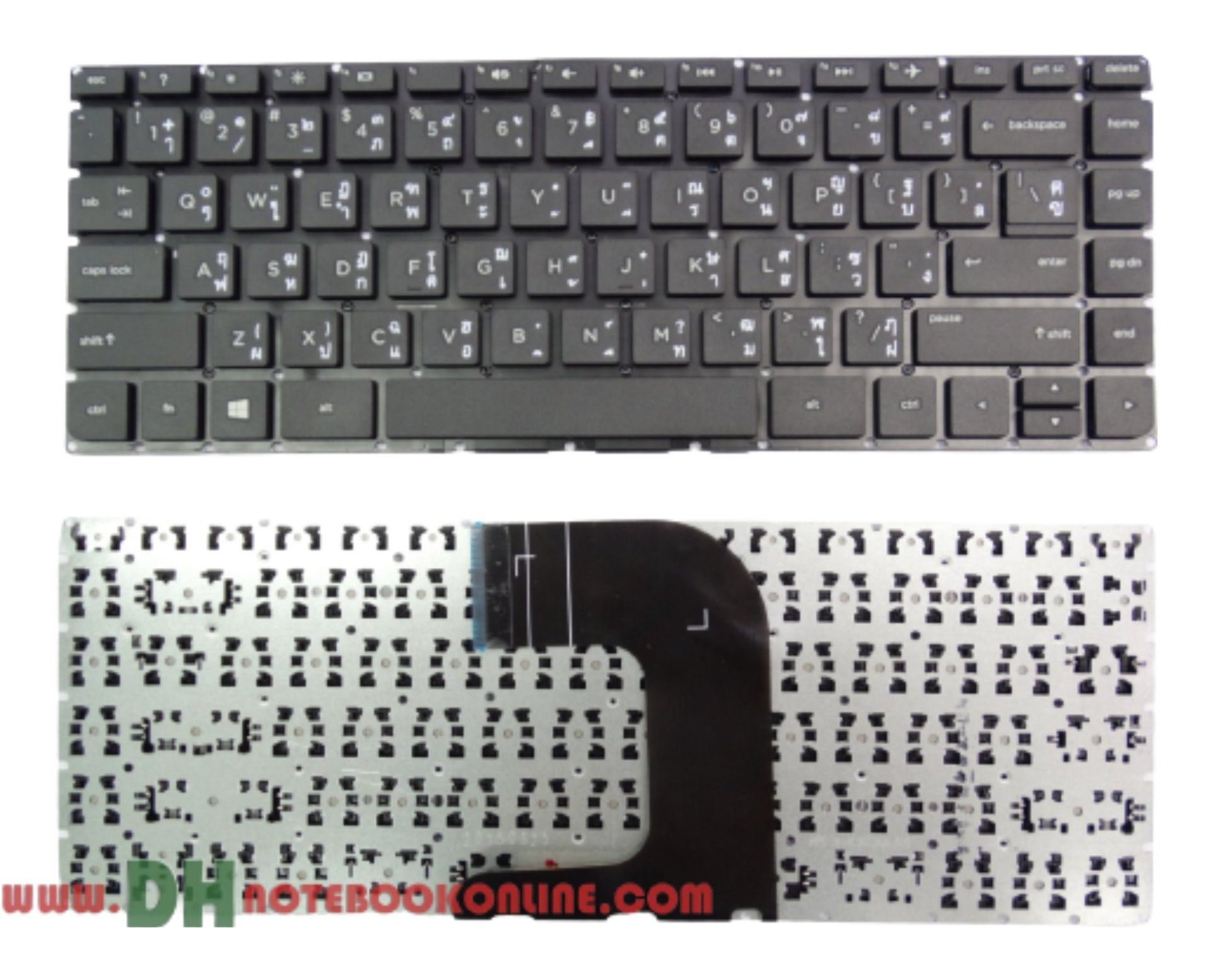 แป้นพิมพ์ คีย์บอร์ดโน๊ตบุ๊ค HP 14-AC, 14-AD, 14-AF, 14-AM, 14-AN Laptop Keyboard