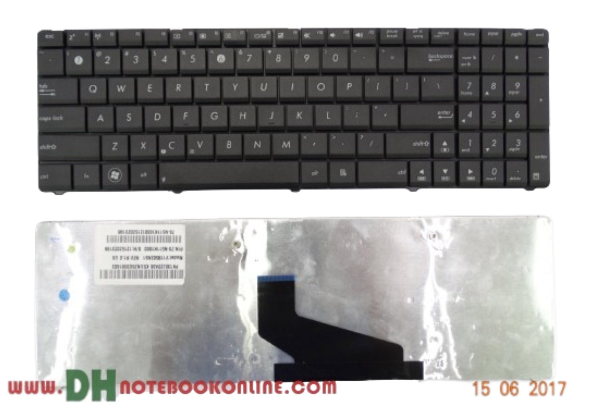แป้นพิมพ์ คีย์บอร์ดโน๊ตบุ๊ค Asus X53 Laptop Keyboard