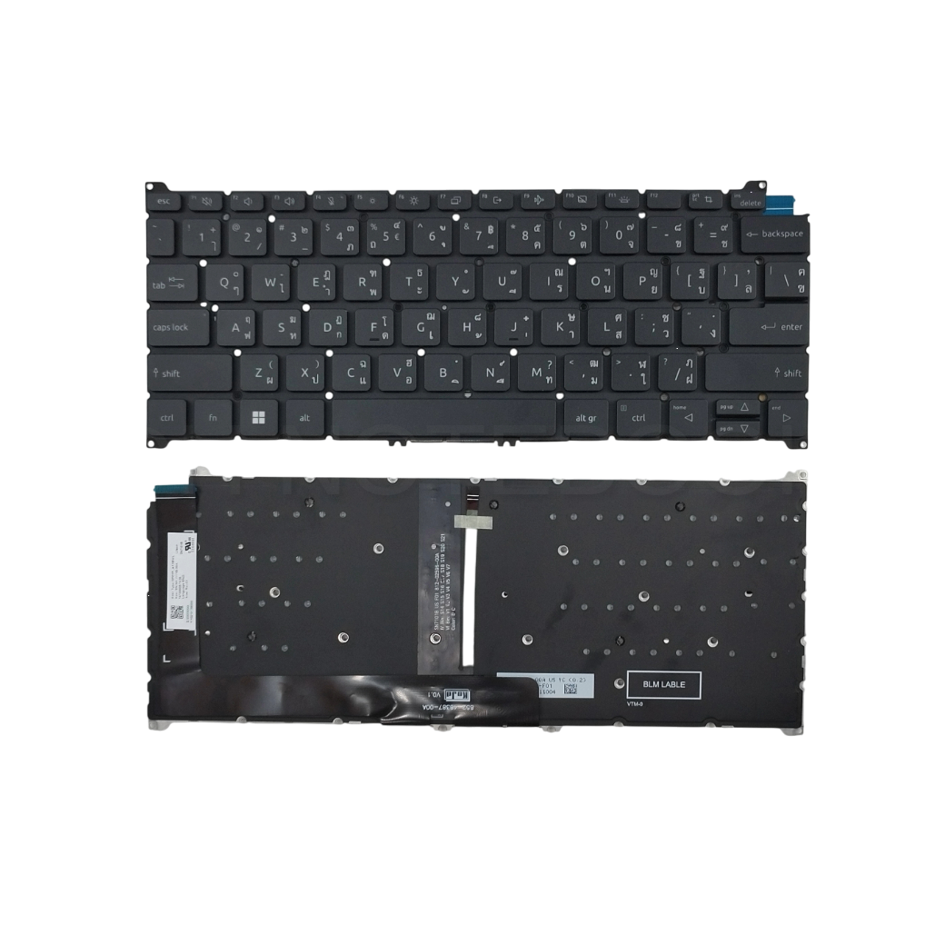 อะไหล่คีย์บอร์ดโน๊ตบุ๊ค Acer Swift Go 14 SFG14-41, SFG14-42, SFG14-71, SFG14-72, SFG14-73, Swift 3 SF314-512, SF314-71, Swift X 14 SFX14-51, SFX14-71, Extensa 14 EX214-53 | อะไหล่ OEM คุณภาพสูง พร้อมไฟ Backlight