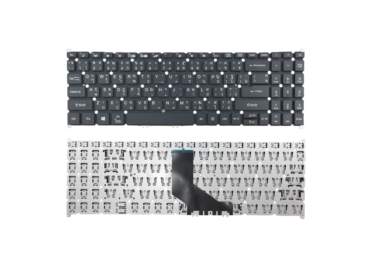 อะไหล่ OEM คีย์บอร์ดโน๊ตบุ๊ค Acer TravelMate P215-51, P215-51G, P215-52, P215-53, TMP216-51, TMP215-51, TMP215-52 เปลี่ยนซ่อมได้คุณภาพสูง ราคาส่ง