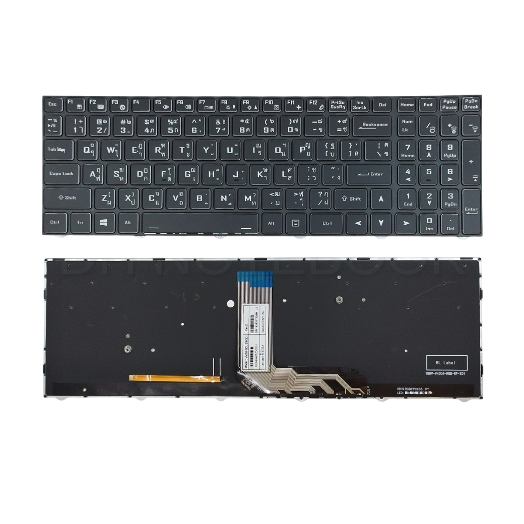 คีย์บอร์ดโน๊ตบุ๊ค Acer Aspire Lite 15 AL15-51 อะไหล่ OEM คุณภาพสูง สำหรับซ่อม/เปลี่ยน TH/US QWER Layout