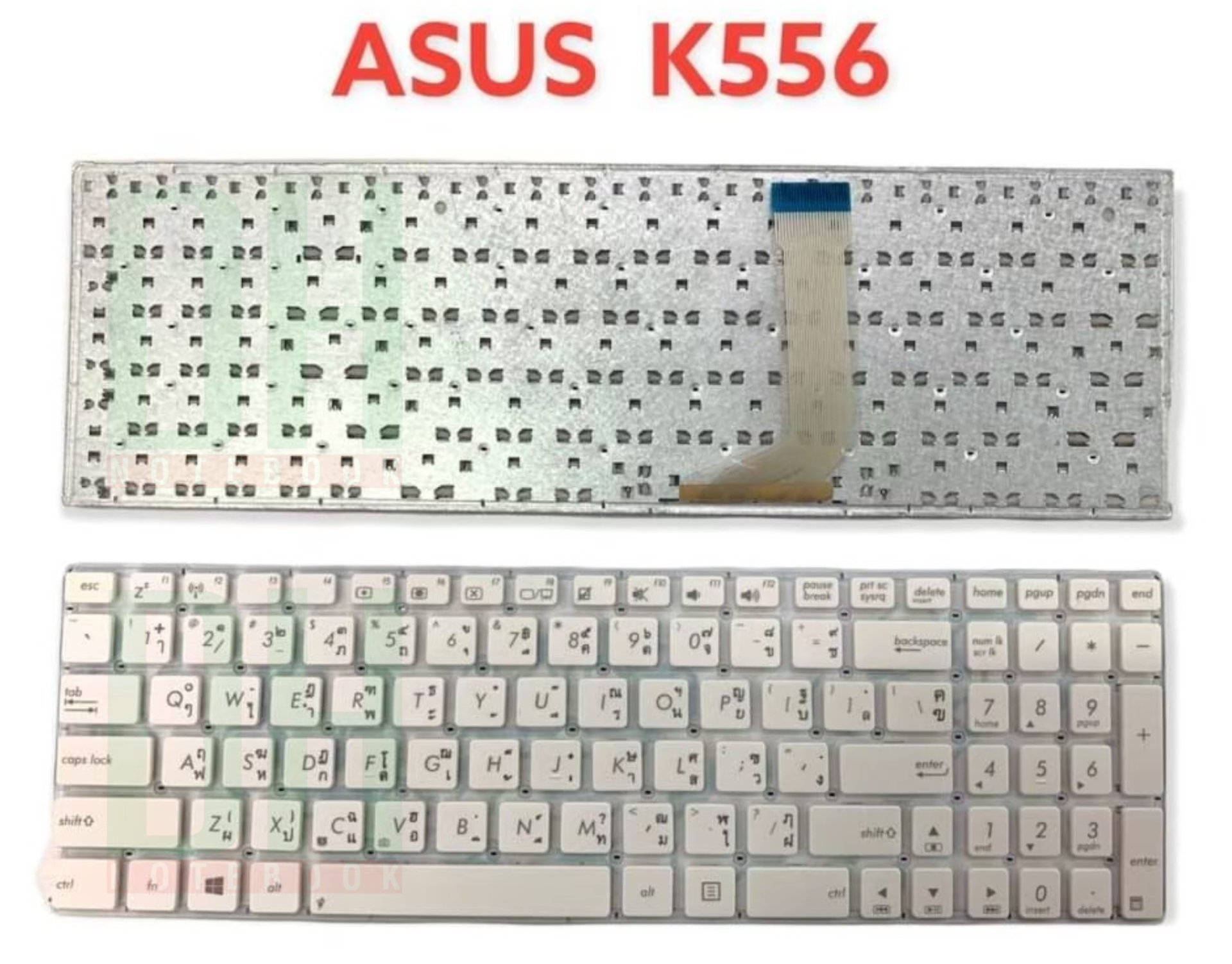 แป้นพิมพ์ คีย์บอร์ดโน๊ตบุ๊ค ASUS K556U Laptop Keyboard Serie สีขาว