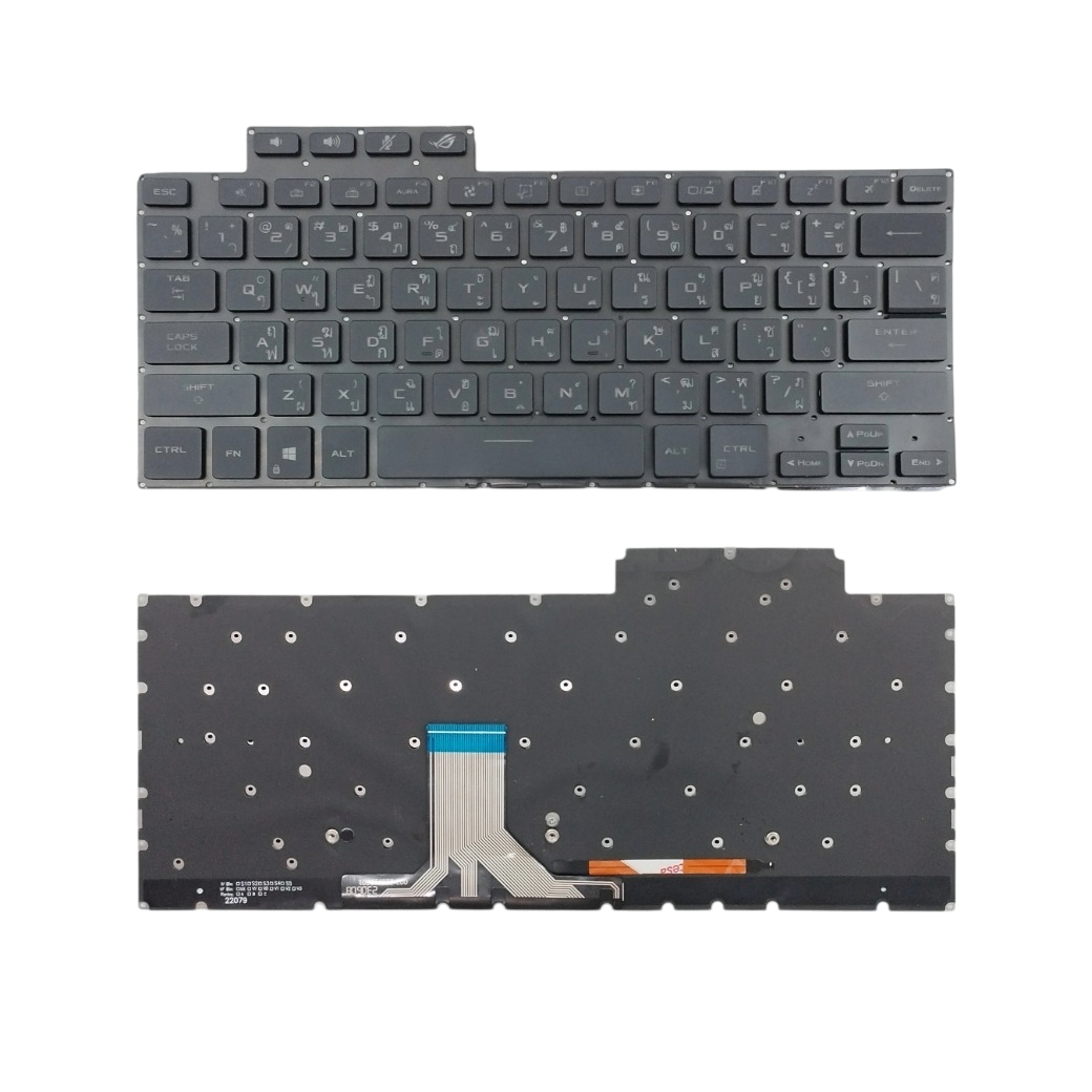 อะไหล่ OEM คุณภาพสูง คีย์บอร์ดโน๊ตบุ๊ค ASUS ROG Flow X13 GV301Q 2021 GV301QC GV301QE GV301QH คีย์บอร์ด TH/US Layout พร้อมไฟ Backlit สำหรับซ่อมและเปลี่ยน ใช้งานแทนกันได้
