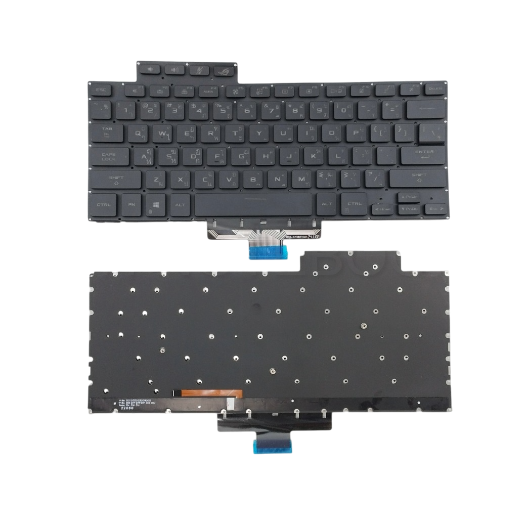 อะไหล่ OEM คุณภาพสูง คีย์บอร์ดโน๊ตบุ๊ค ASUS ROG Zephyrus M16 GU603HE GU603HM GU603HR GU603ZE GU603ZM GU603ZW GU603ZX และ Zephyrus G15 GA503 Series พร้อมไฟ Backlit สีขาว