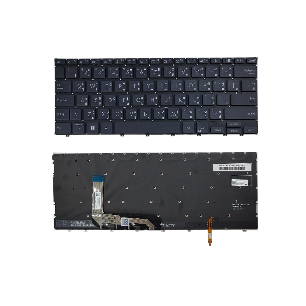 อะไหล่คีย์บอร์ด OEM สำหรับ ExpertBook B3 Flip B3402 B3402FBA B3402FEA B3402F มีไฟ Backlight ไทย-อังกฤษ KBAS167