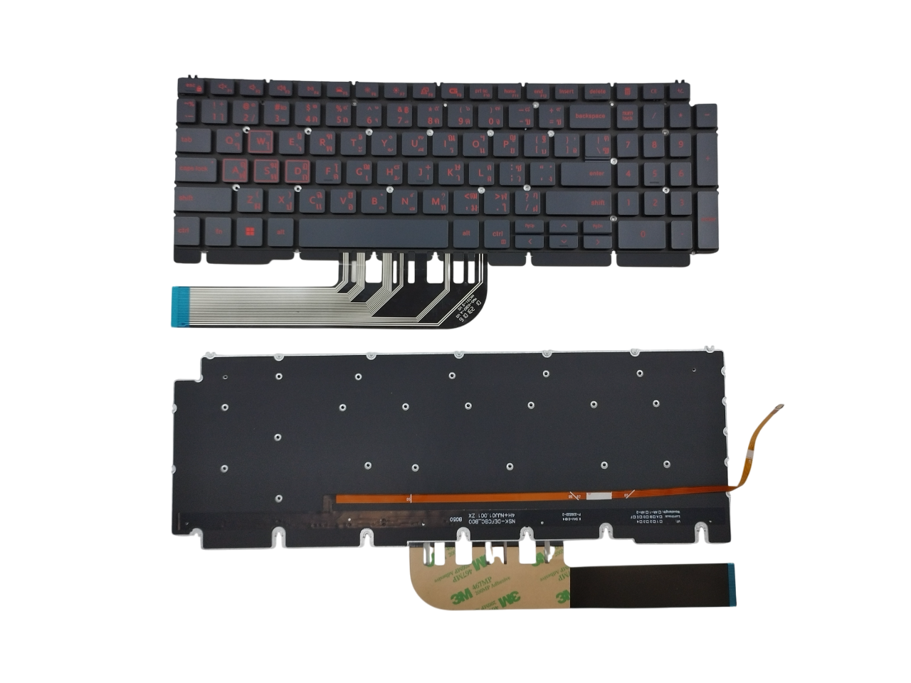 คีย์บอร์ดโน้ตบุ๊ก Dell G15 5510, 5511, 5515 Ryzen Edition, 5520, 5521, 5525, 5530 อะไหล่ OEM คุณภาพสูง TH/US มีไฟสำหรับเปลี่ยนและซ่อม