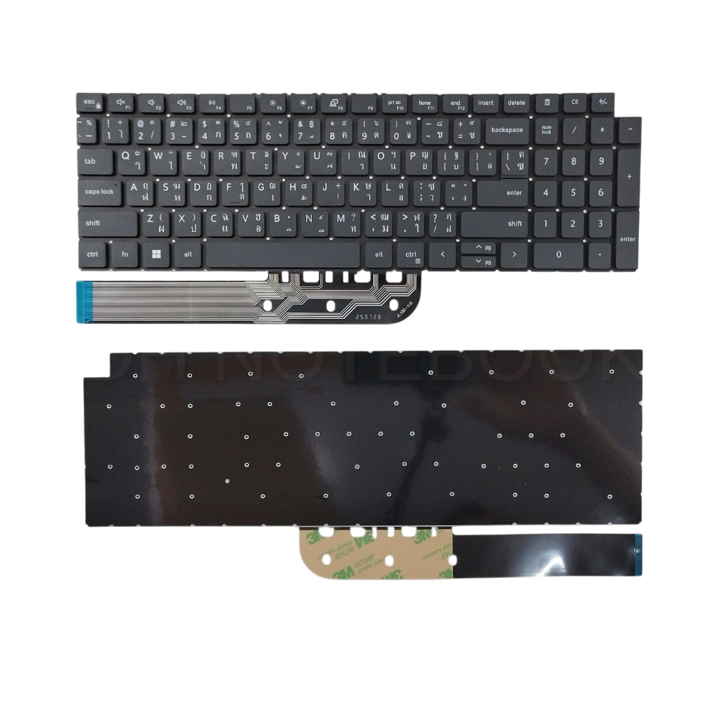 คีย์บอร์ดโน๊ตบุ๊ค DELL Latitude 3520 / Vostro 3510 / Inspiron 15 3511 3515 5510 อะไหล่ OEM คุณภาพสูง แบบไม่มีไฟ Non-Backlit รุ่นใช้งานร่วมกันได้