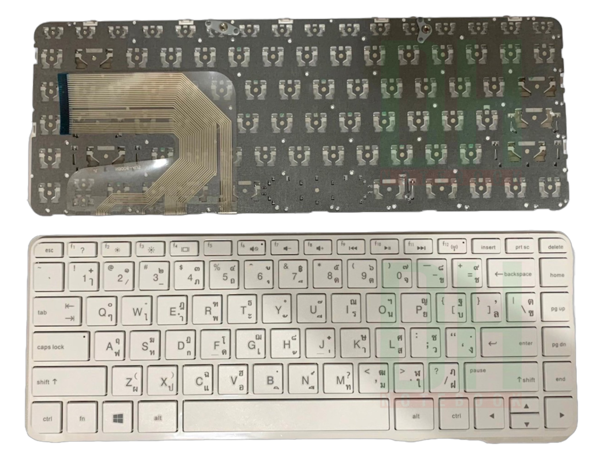 แป้นพิมพ์ คีย์บอร์ดโน๊ตบุ๊ค HP Pavilion 14-N Laptop Keyboard สีขาว