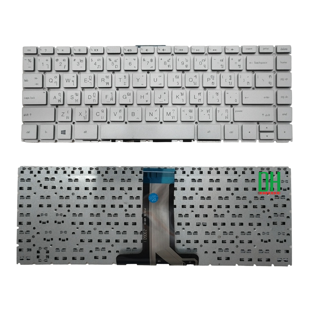 แป้นพิมพ์ HP 14-BS Silver Keyboard | อะไหล่โน้ตบุ๊ค HP Pavilion 14-BS, 14-BA, 14-CD, 14-BP, X360