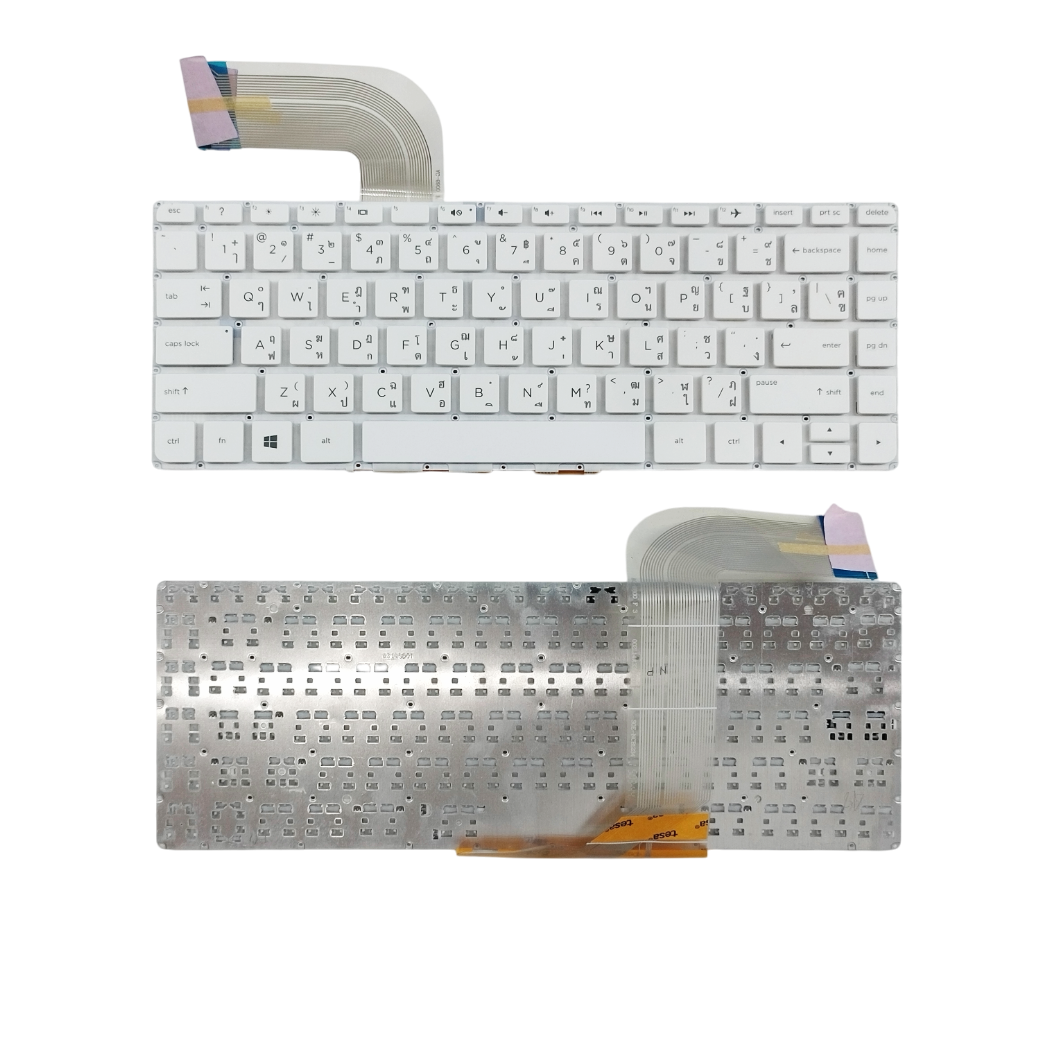 คีย์บอร์ดโน๊ตบุ๊ค HP Pavilion 14-V, 14-U, 14-P, 14T-V, 14Z-V Series อะไหล่ OEM คุณภาพสูง TH/US มีไฟ Backlight สำหรับเปลี่ยน ซ่อม หรือทดแทน คืนประสบการณ์การพิมพ์ที่ดีที่สุด