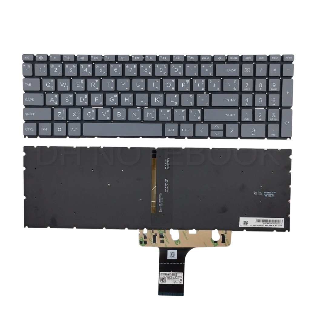 คีย์บอร์ดโน๊ตบุ๊ค HP 15‑fd / 15‑fc Series, 250 G10 อะไหล่ OEM คุณภาพสูง Backlit TH/US Layout เปลี่ยนซ่อมได้ทันที สำหรับ HP Pavilion และรุ่นใกล้เคียง | DH Notebook