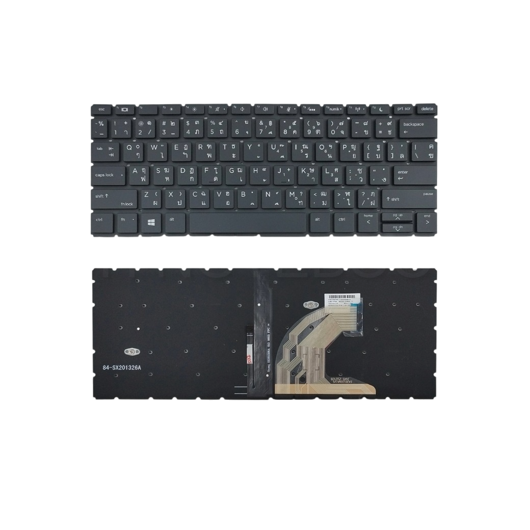 คีย์บอร์ดโน๊ตบุ๊ค HP ProBook 430 G6 มีไฟ Backlit อะไหล่ OEM สำหรับซ่อม/เปลี่ยน ทดแทน 430 G7 และ 435 G6/G7
