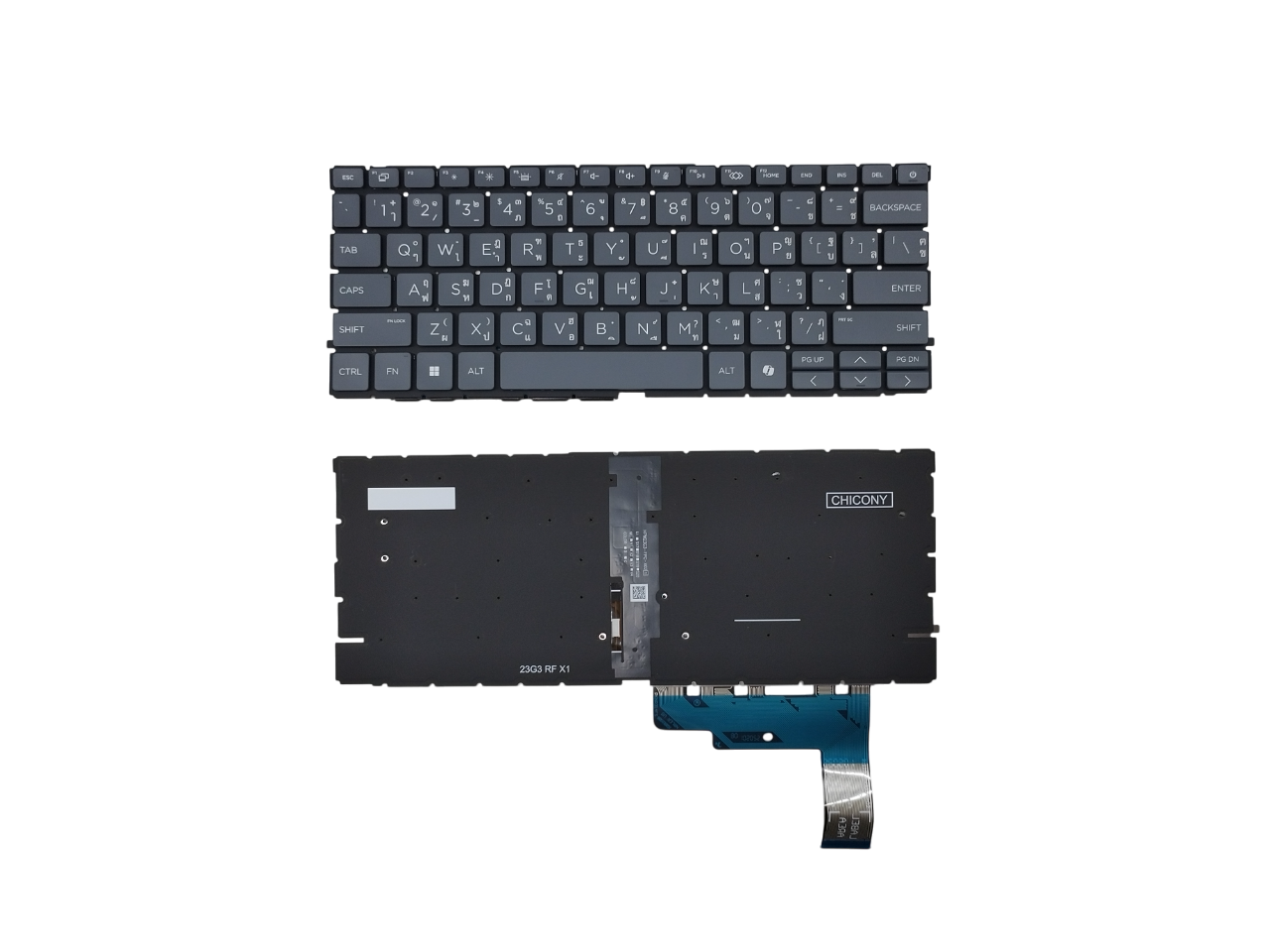 อะไหล่ OEM คีย์บอร์ด HP ProBook 440 G11, 445 G11, ZHAN66 14 G7, คีย์บอร์ดมีไฟ Backlit สำหรับเปลี่ยน ซ่อมโน๊ตบุ๊ค ใช้ร่วมกันได้