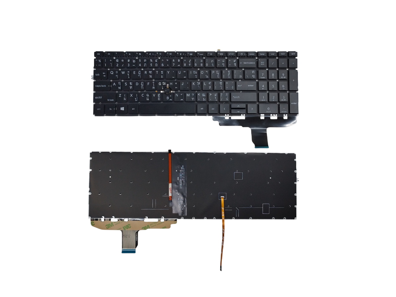 อะไหล่คีย์บอร์ด OEM สำหรับ EliteBook 850 G7 855 G7 850 G8 855 G8 ZBook Firefly 15 G7 15 G8 มีไฟ มีปุ่มเมาส์ TH/US KBHC149