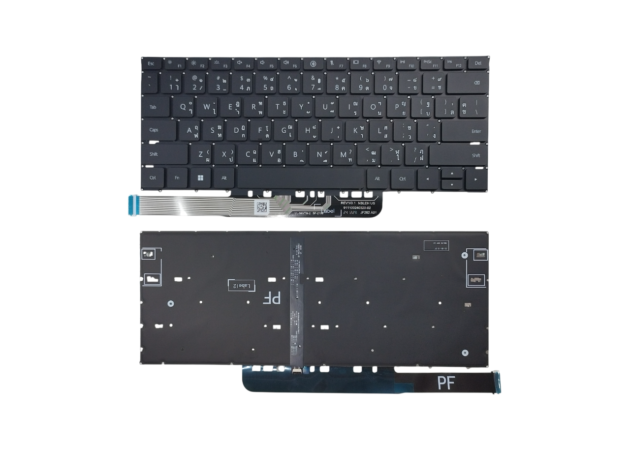 อะไหล่ คีย์บอร์ด สำหรับ MateBook 14 2024 D 14 2024 รหัส MDF-16 MDG-16 FLMH-16 มีไฟ แป้นพิมพ์ไทย อังกฤษ