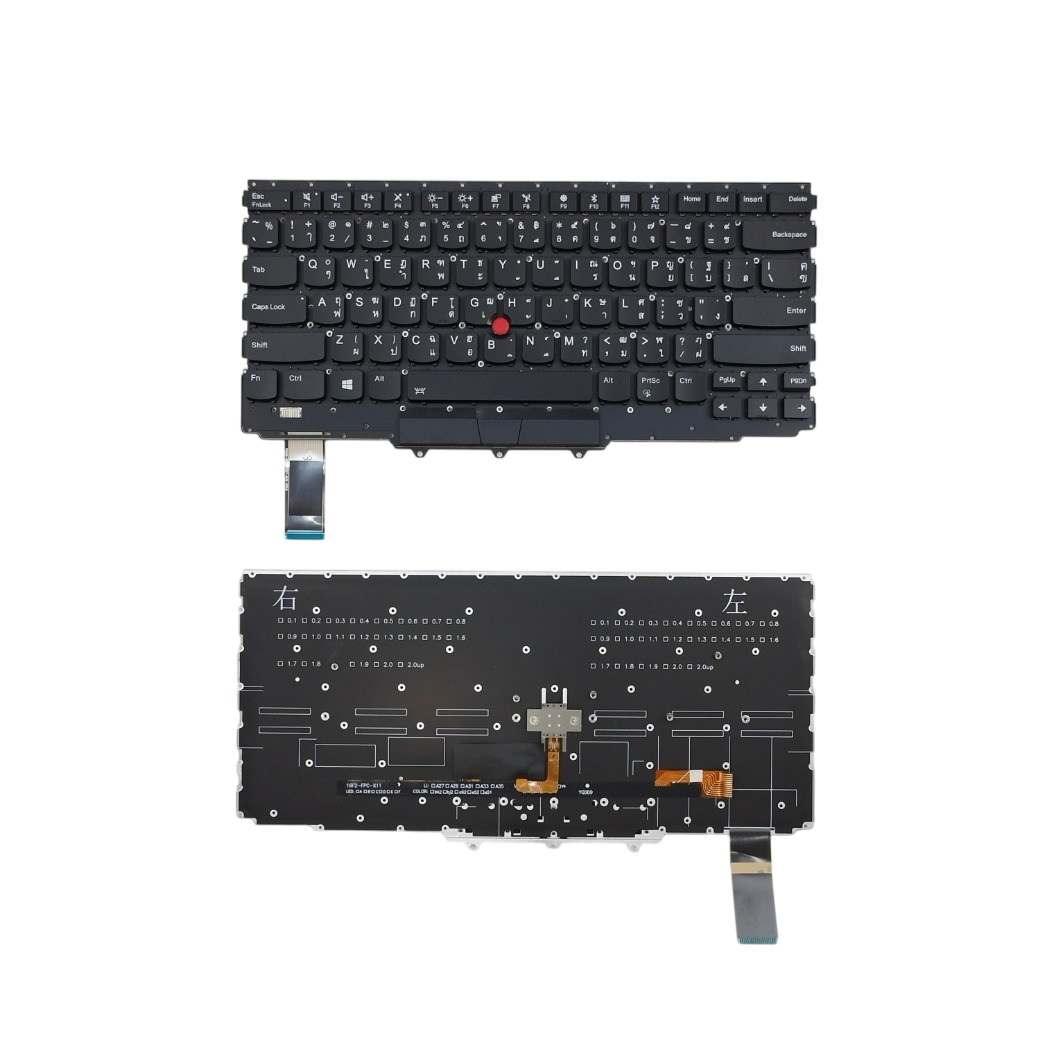 อะไหล่ OEM คีย์บอร์ด ThinkPad X1 Yoga 2nd/3rd Gen Backlit TH/US พร้อม TrackPoint คุณภาพสูง รองรับรุ่น 20JD‑20JG, 20LD‑20LG
