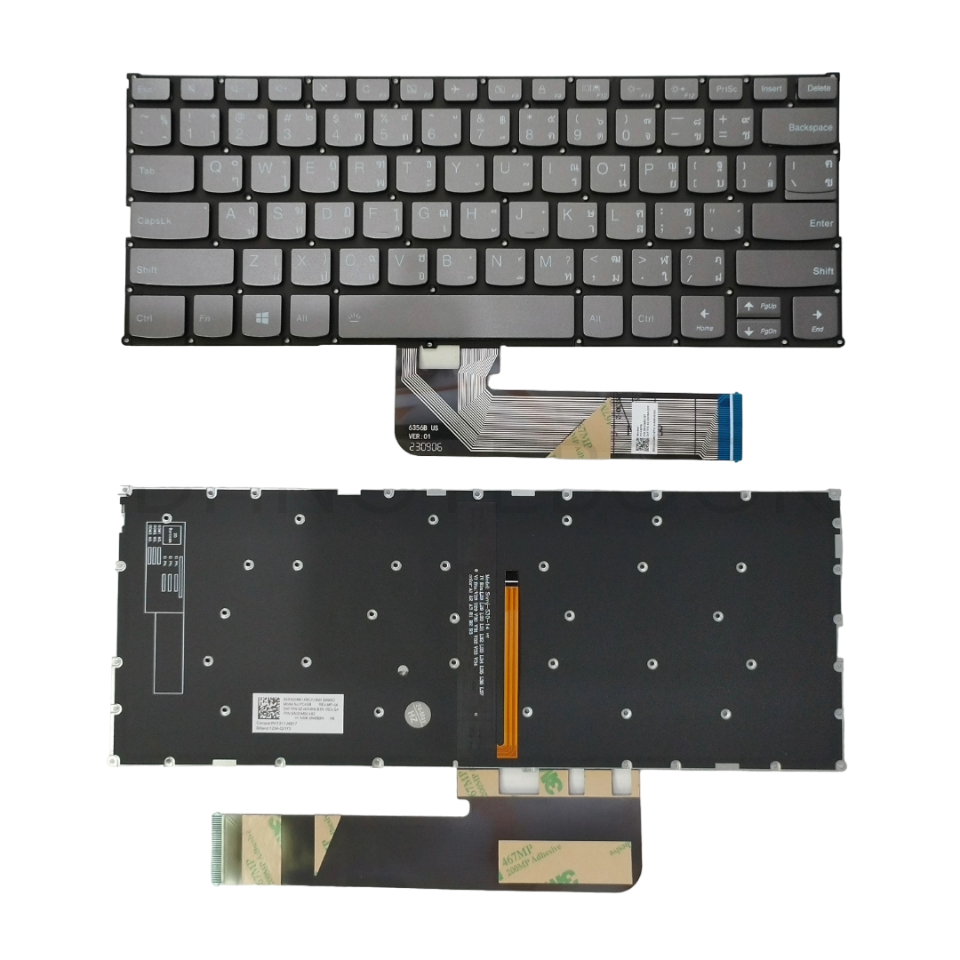 แป้นพิมพ์ คีย์บอร์ด Lenovo Yoga 6-13ARE05 ไฟแบ็คไลท์ ใช้กับ 6-13ALC6, 7-14ACN6, Yoga Slim 7 14IAP7 Laptop Keyboard มีไฟ