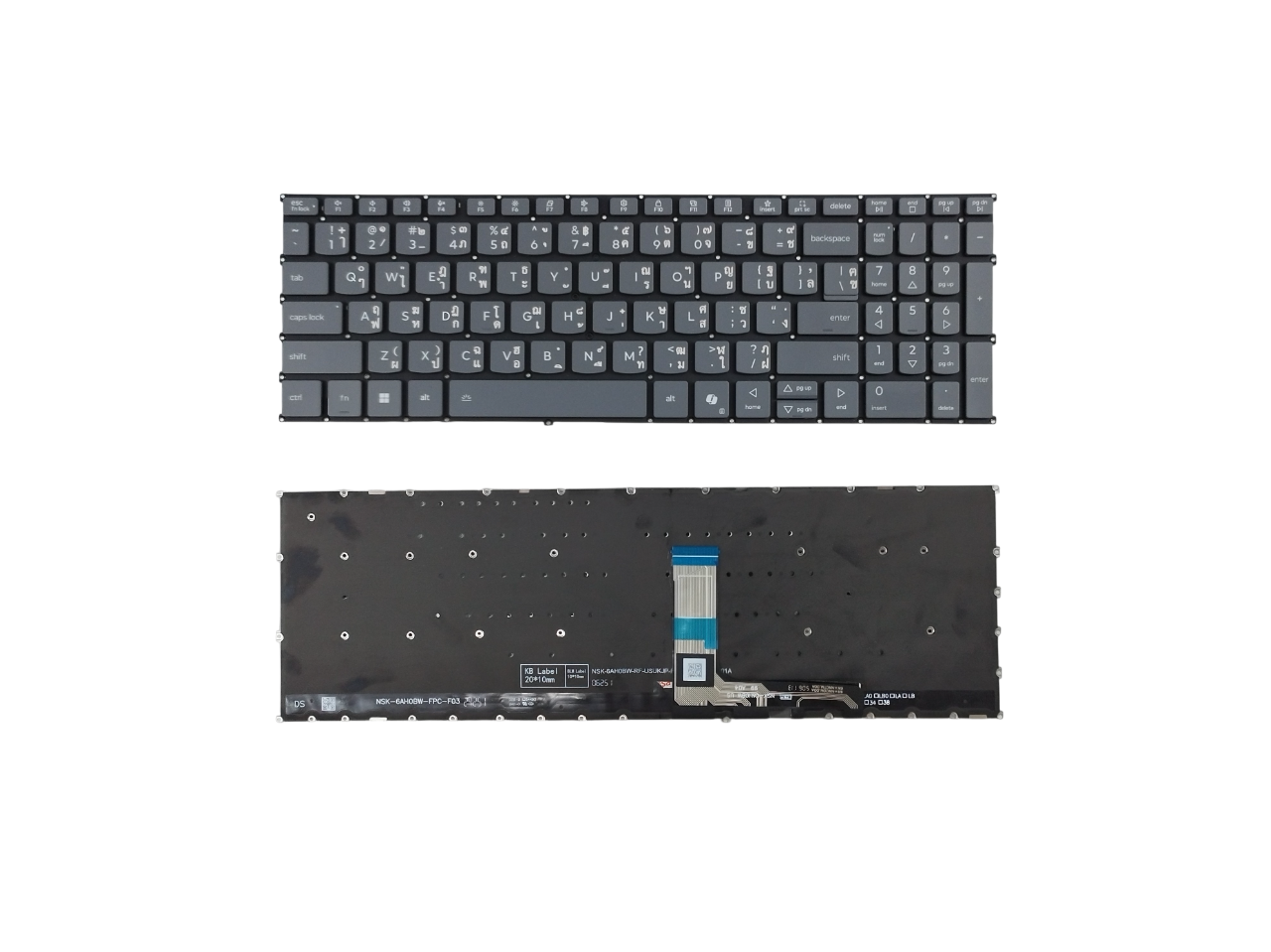 คีย์บอร์ด สำหรับ IdeaPad Slim 5 16IAH10 16IRH10 16IRH10R Slim 3 15AHP10 15ARP10 15IRH10 15IRH10R มีไฟ Backlight TH/US KBLE128