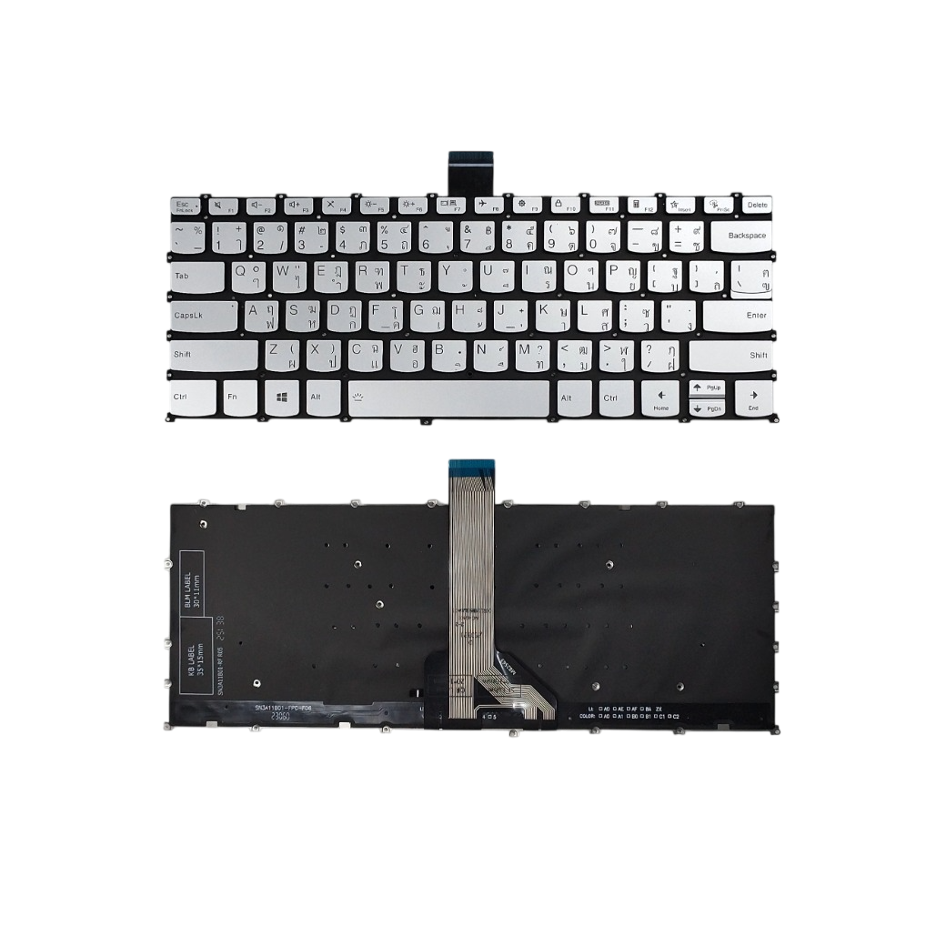 อะไหล่คีย์บอร์ด OEM สำหรับ Pro 5 14AHP9 14IMH9 14IRH8 14ARP8 สีเงิน มีไฟ Backlit อะไหล่โน๊ตบุ๊ค KBLE131