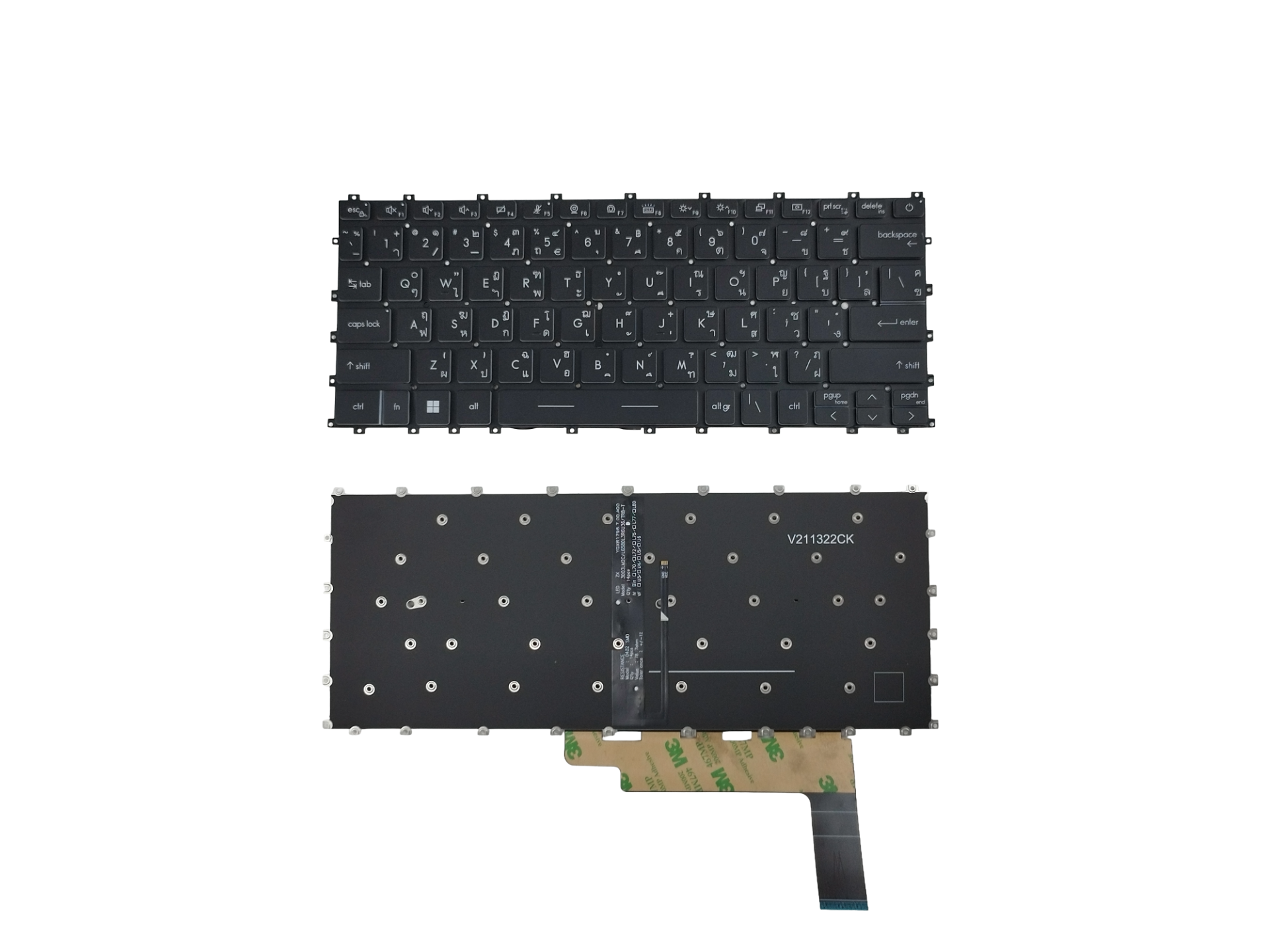 คีย์บอร์ด สำหรับ Modern 14 C11M C12M C12MO C13M C13MG Summit E14 Flip Evo A12M A12MT MS-14J1 MS-14J3 มีไฟ TH/US Keyboard