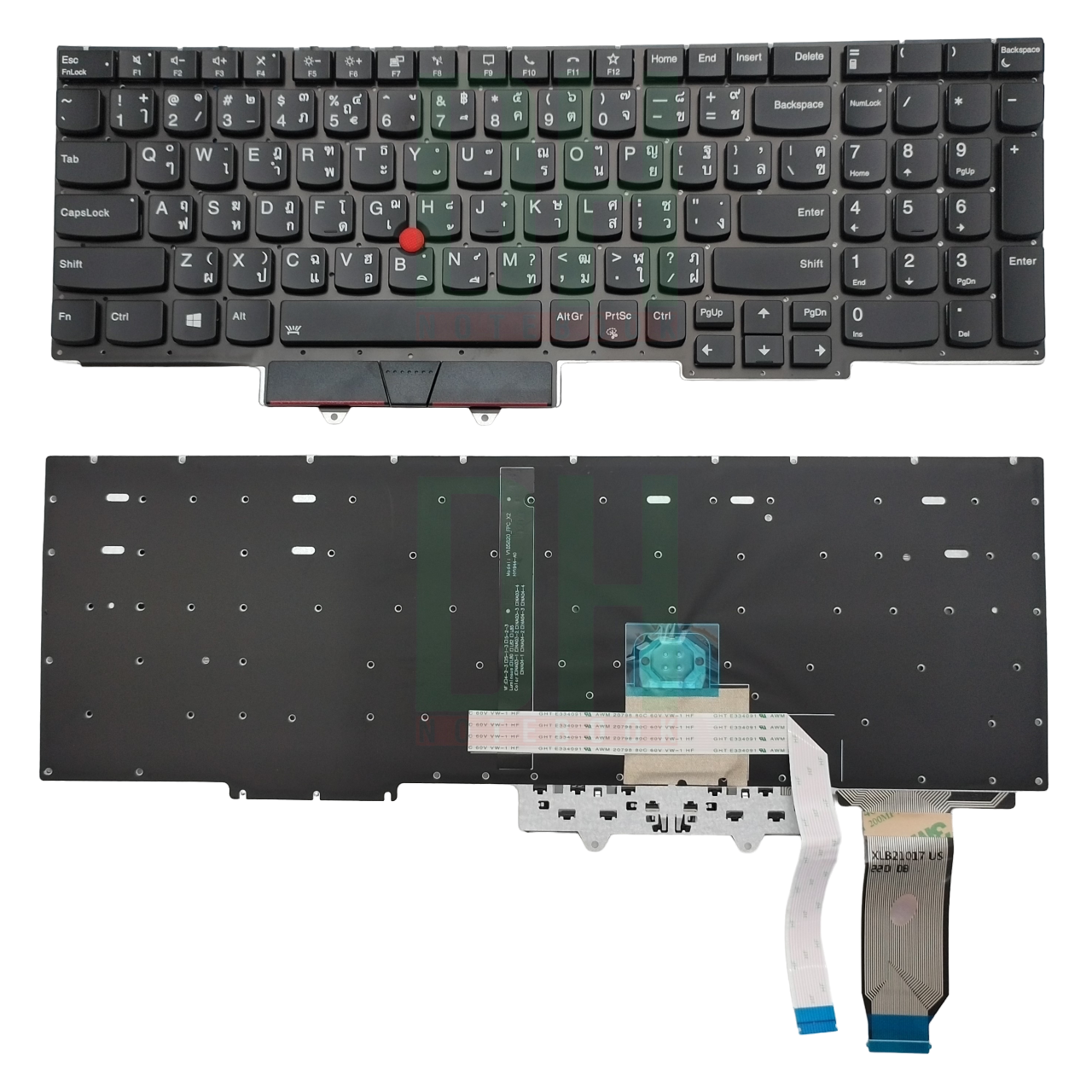 แป้นพิมพ์ คีย์บอร์ดโน๊ตบุ๊ค LENOVO Thinkpad e15 GEN 2 Type 20td Laptop Keyboard