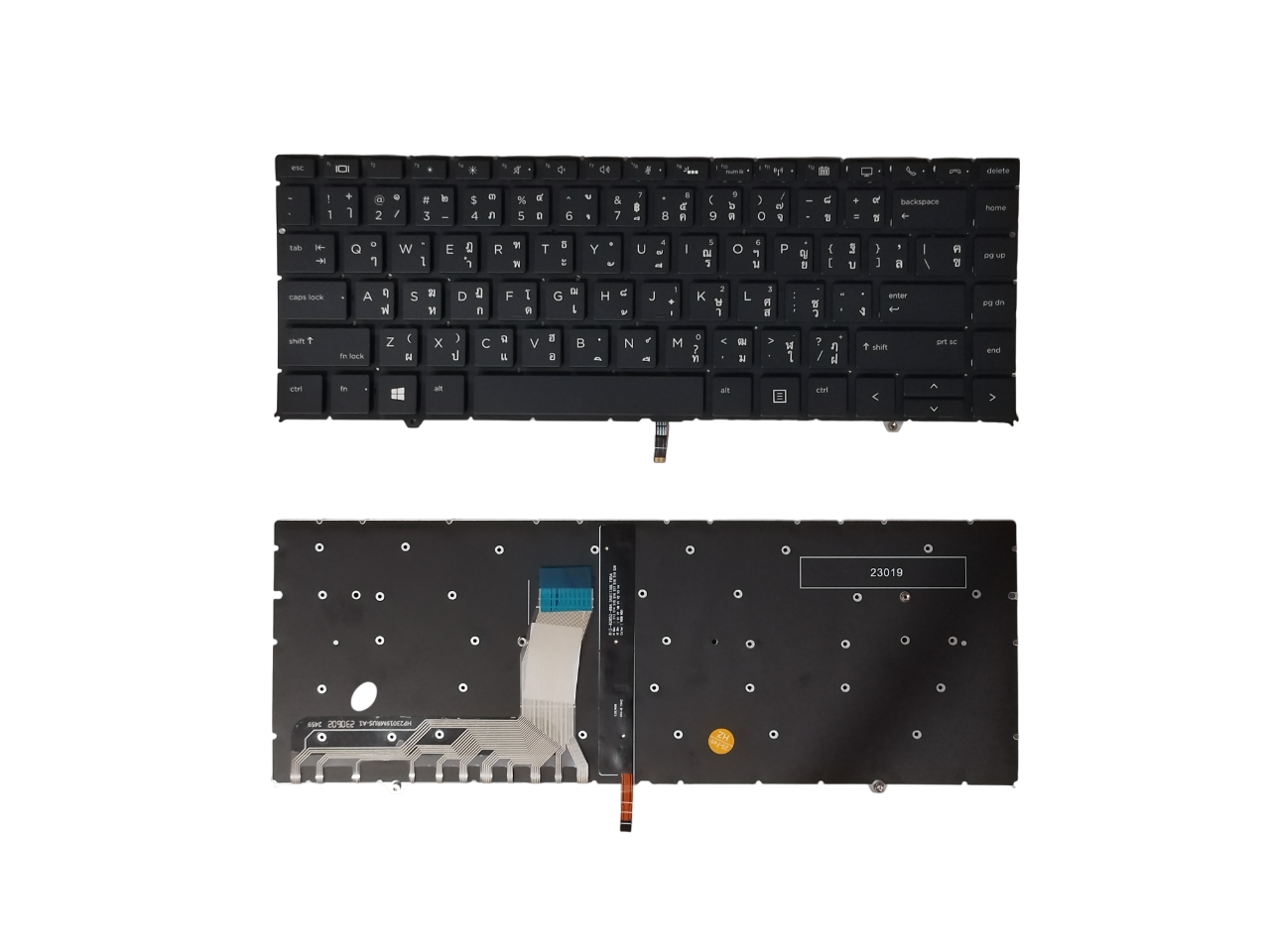 คีย์บอร์ดโน๊ตบุ๊ค HP Elitebook 1050 G1 และ ZBook Studio G5 อะไหล่ OEM คุณภาพสูง (ไม่มีเฟรม) พร้อมไฟ Backlit ภาษาไทย/อังกฤษ (TH/US) L34212-281 L34213-281 L34212-001 L34213-001