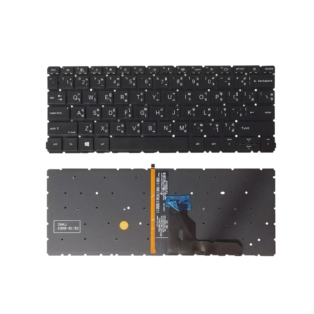 คีย์บอร์ด HP ProBook x360 435 G7, 430 G8, x360 435 G8 (TH/US, Backlit) อะไหล่ OEM คุณภาพสูง | แป้นพิมพ์โน๊ตบุ๊ค HP ProBook x360 435 G7, 430 G8, x360 435 G8 ภาษาไทย/อังกฤษ มีไฟ คุณภาพดี