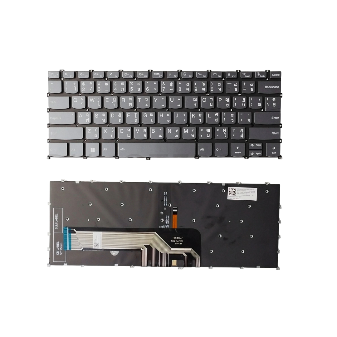 อะไหล่ คีย์บอร์ด Lenovo V14 G2 G3 ALC ITL IAP ABA 82KC 82KA 82NM แป้นพิมพ์ ไทย/US Backlight