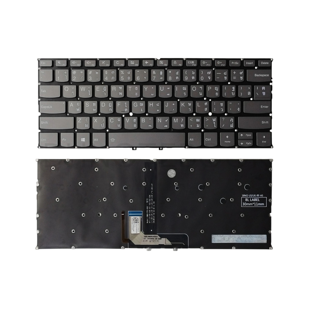 คีย์บอร์ด แป้นพิมพ์ ไทย/US สำหรับ Lenovo Yoga C940-14, C940-14IIL  (Lenovo IdeaPad Yoga C940-14, C940-14IIL Keyboard TH/US Layout)