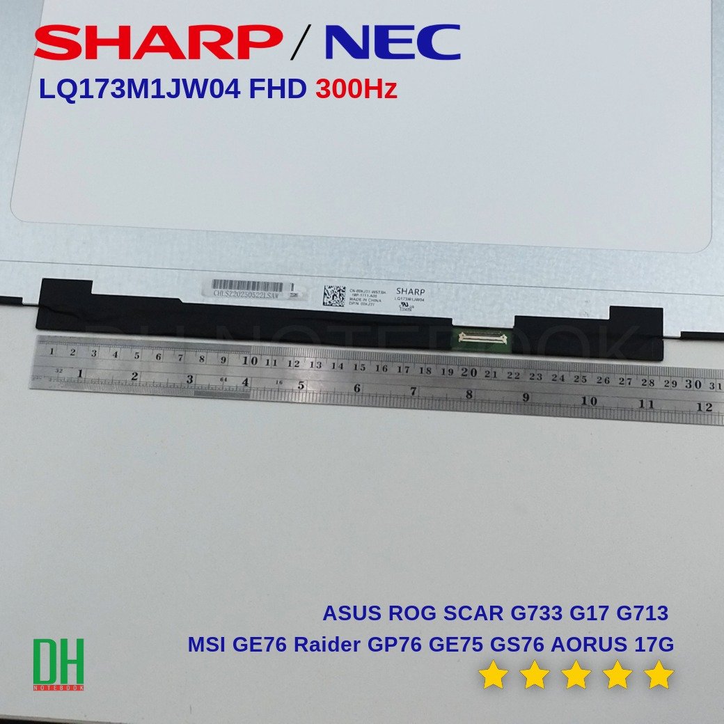 หน้าจอโน๊ตบุ๊ค Sharp LQ173M1JW04 ขนาด 17.3 นิ้ว FHD 1920x1080 IPS 