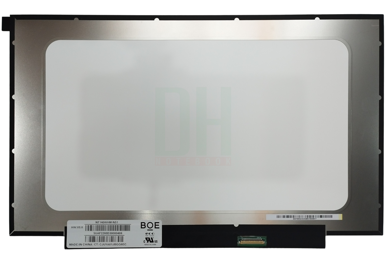 BOE NT140WHM-N41 V8.0 14.0" LED LCD Laptop Screen – Matte Display, 1366x768 (Generic)