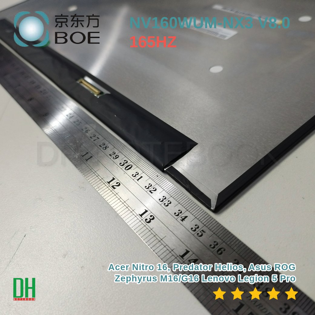 thumbnail image 2 of 16" LED LCD Screen Replacement NV160WUM-NX3 V8.0 – For Asus ROG Zephyrus 16 – FHD Matte Display 2 of 6