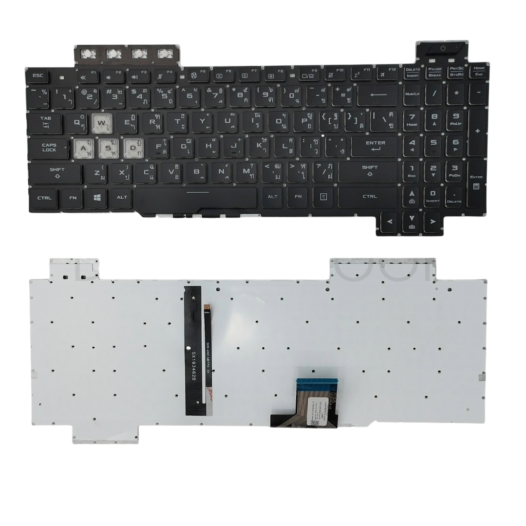 คีย์บอร์ด ASUS สำหรับเกมมิ่ง ASUS TUF Gaming FX505, FX80, FX86 RGB Backlit 0KNR0-661PUS00