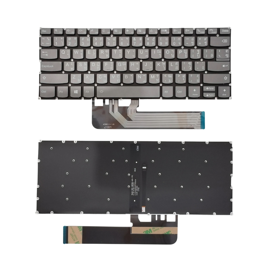 คีย์บอร์ด OEM สำหรับ Lenovo IdeaPad C340-14, C340-14API, C340-14IML, C340-14IWL - เปลี่ยนทดแทนคุณภาพสูง พร้อมไฟ Backlight