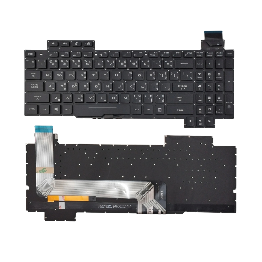 คีย์บอร์ด Asus ROG Strix GL503 GL703 GL503V GL503VD GL503VS GL503VM GL503GE GL703V GL703VD GL703VM GL703GE (KBAS139) แป้นพิมพ์ ไทย-อังกฤษ มีไฟ Backlit