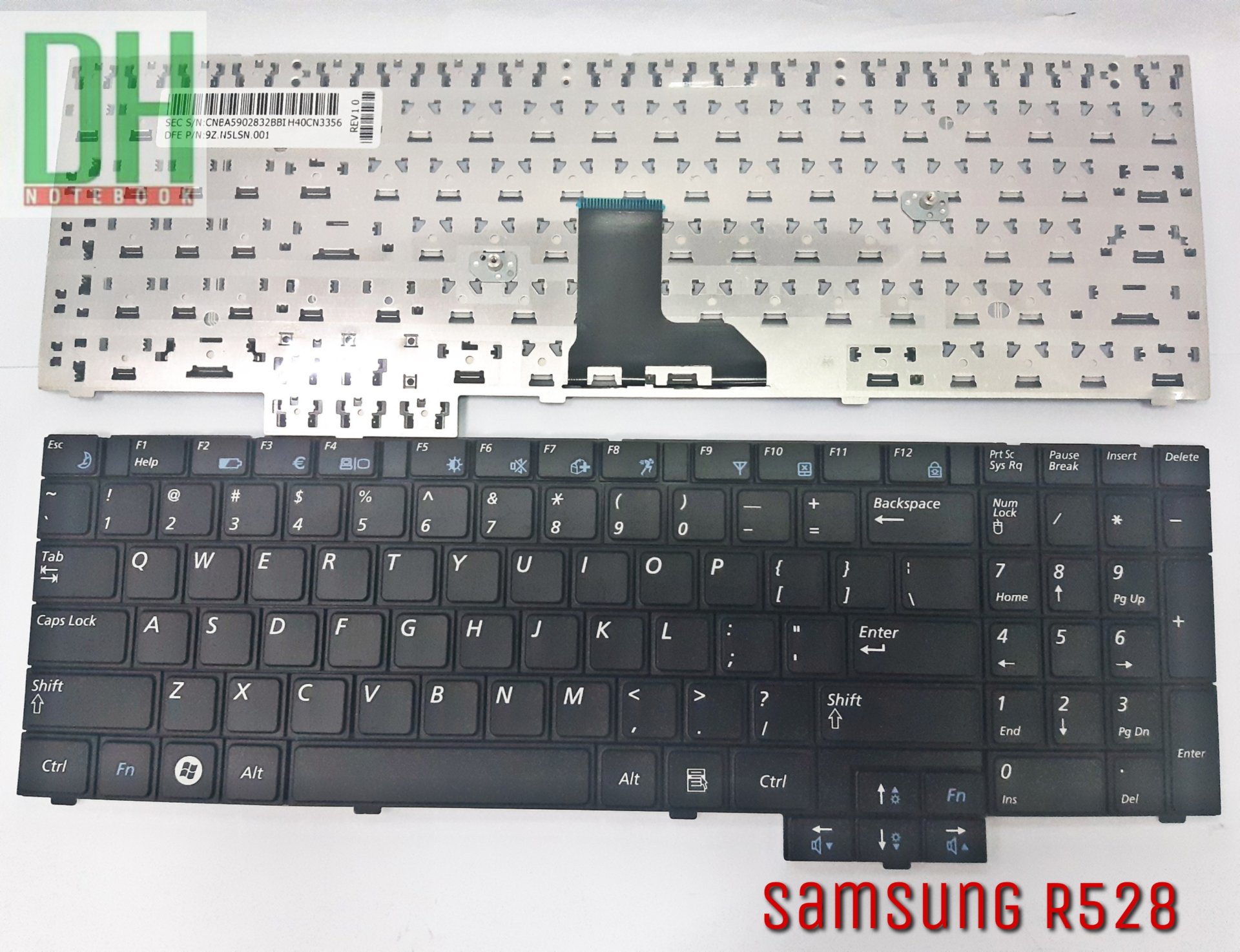 แป้นพิมพ์ คีย์บอร์ดโน๊ตบุ๊ค Samsung R528 R517, R523, R525, R528, R530 ...