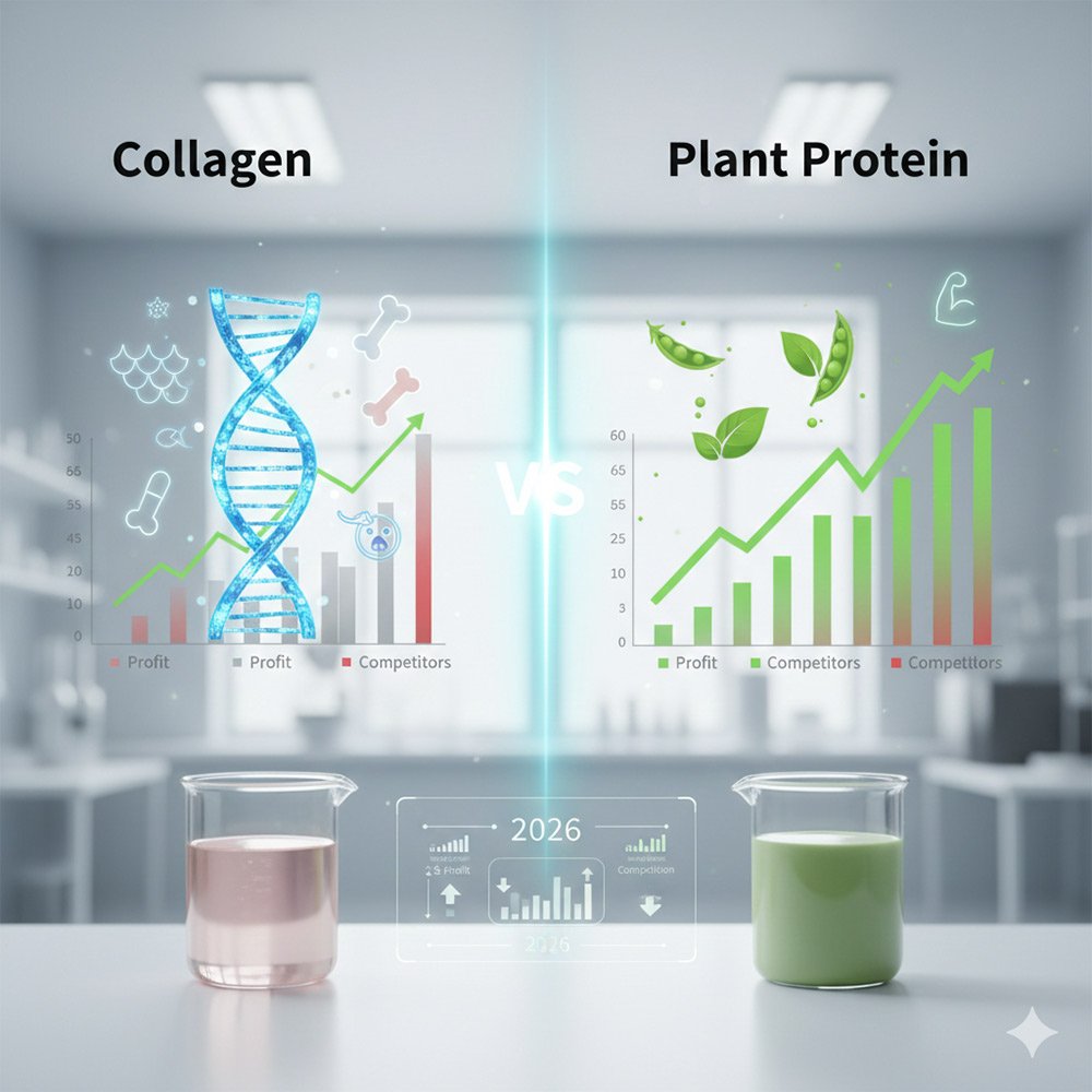 อาหารเสริม "คอลลาเจน" vs "โปรตีนพืช": เลือกผลิตตัวไหนดีในปี 2026? (เปรียบเทียบกำไรและคู่แข่ง)